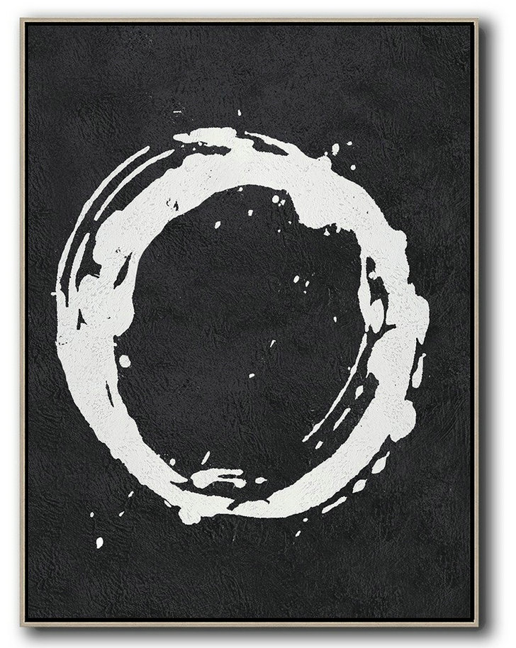 Extra Large Painting,Black And White Minimal Painting On Canvas - Modern Painting Abstract